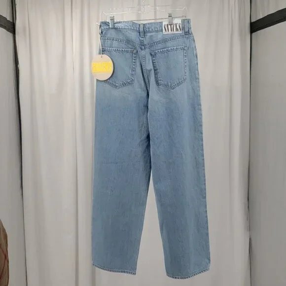 Snacks by Mother The Pleated Fun Dip Puddle Just a Nibble Straight Jeans Size 27 - Picture 7 of 15